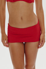 Clover Polka Dot Swim Skirt - Spice Dot