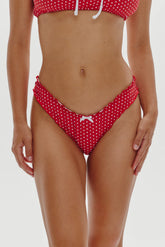 Dalton Micro Bikini Bottom - Red Polka Dot