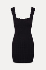 Jules Knit Backless Mini Dress - Black