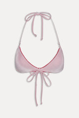 Amore Skimpy Velvet Bikini Top - Velvet Rose
