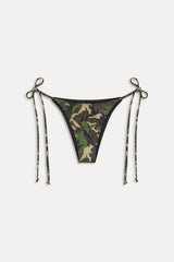 x KHY Mackenzie Foil String Bikini Bottom - Camo