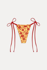 Tia Skimpy String Bikini Bottom - Favorite Flower