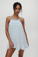 April Striped Babydoll Dress - Ashbury Stripe