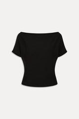 Montecito Boat Neck Knit Shirt - Black