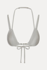 x JENNIE Mabel Satin Bikini Top - Moon