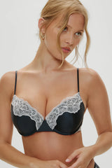 x Khy Heavenly Push Up Bikini Top - Midnight Lace