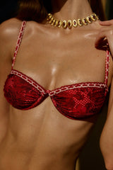 Riviera Bikini Top in Rose