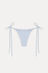 Mackenzie Ruffle String Bikini Bottom - Saltwater Stripe