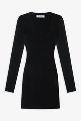 Sweetheart Knit Dress - Black