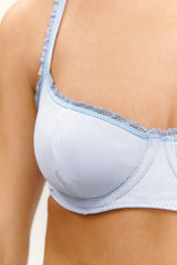 x Paige Lorenze Cola Ribbed Underwire Top - Something Blue
