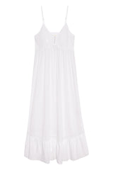 Airy Poplin Midi Dress - White