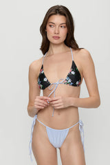 Tia Satin Skimpy Bikini Bottom - Frosting