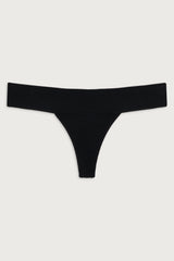 Sofia Ribbed Micro Bikini Bottom - Black