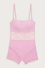 Whisper Lace Bodysuit - French Rose