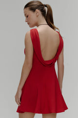 Emilia Polka Dot Mini Dress - Spice Dot