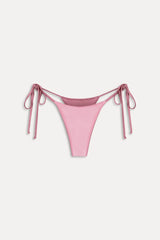 Divine Satin Skimpy Bikini Bottom - Sunset Pink