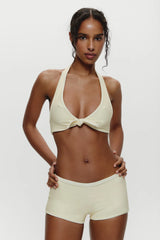 Caster Terry Cheeky Boy Shorts - Lemon