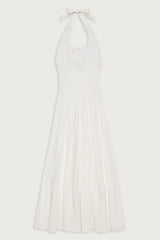 River Halter Maxi Dress - White