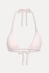 x Paige Lorenze Ari Ribbed Triangle Bikini Top - Blushing