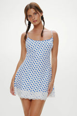 Delaney Polka Dot Mini Dress - Delicate Dot