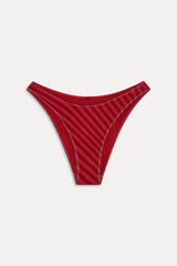 x JENNIE Dove Satin Bikini Bottom - Spring Stripe