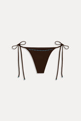 Mackenzie Cheeky Beaded Bikini Bottom - Kona Flower