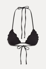 Tidal Skimpy Halter Bikini Top - Black