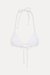 Sky Triangle Halter Bikini Top - Optic White