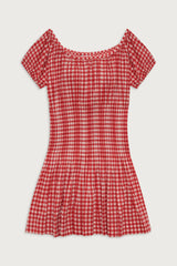 Sadie Gingham Mini Dress -  Cherry Gingham