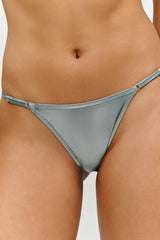 x KHY Luna Metallic Bikini Bottom - Chrome