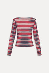 x JENNIE Sophie Long Sleeve Top - Sunset Stripe