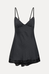 x Khy Kenley Satin Mini Dress - Moonlit Dot