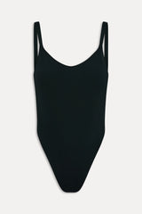 Tasha Ribbed One Piece Swimsuit - Black