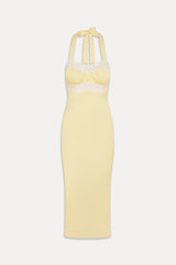 Darcy Satin Midi Dress - Whipped Butter
