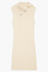 Storm Cable Cloud Knit Mini Dress - French Vanilla