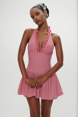 Scout Halter Cotton Mini Dress - Picnic Basket