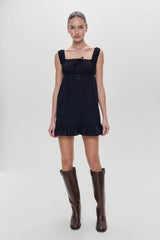 Marilyn Babydoll Dress - Black
