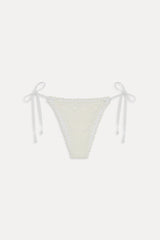 x JENNIE Mackenzie Crochet Bikini Bottom - Ivory Crochet