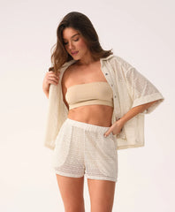 Biscotti Blake Button Top