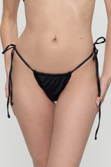 Tidal Micro String Bikini Bottom - Black