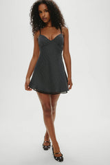 x Khy Kenley Satin Mini Dress - Moonlit Dot