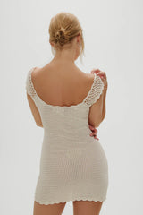 Kai Crochet Mini Dress - Sand Dollar
