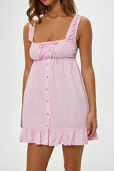 Marilyn Babydoll Dress - Pink Stripe