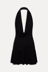 Bowery Cowl Neck Mini Dress - Black