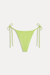 Soleil Smocked Cheeky Bikini Bottom - Sea Glass Green