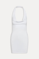 x JENNIE Solo Halter Mini Dress - Optic White