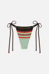 Tia Striped Skimpy Bikini Bottom - Desert Dusk