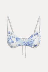Magnolia Satin Skimpy Bikini Top - Fleur de Bleu