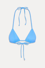 Nick Triangle Halter Bikini Top - Azure