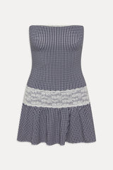 Mirage Gingham Mini Dress - Midnight Wishes